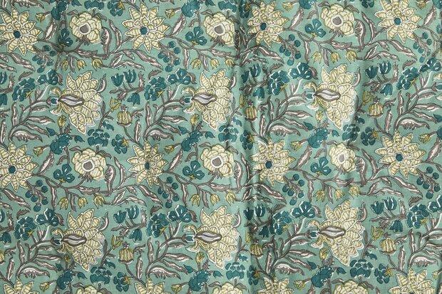 Madame Stoltz -matraskussen 60 x 100- Aquagroen, grijs, groen