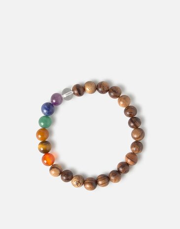 Natura - Armband - 7 Chakra's - Hout - Steen