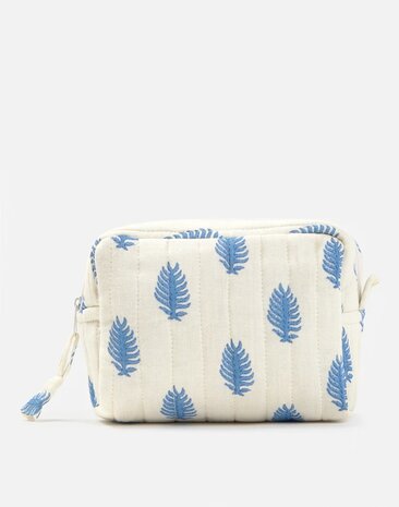 Natura -Toilettas - Jaya Katoen - Blauw/wit