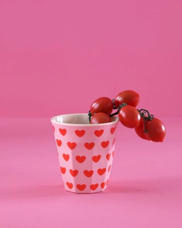 Rice - Melamine Cup - medium - roze - Sweet Hearts 