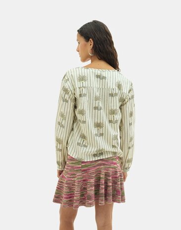 Natura - Blouse met Print - Palmlux - Groen