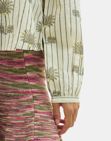 Natura - Printed Blouse - Palmlux - Green