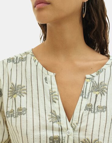 Natura - Blouse met Print - Palmlux - Groen