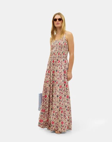 Natura - Lange Jurk met bloemen Print - Badru