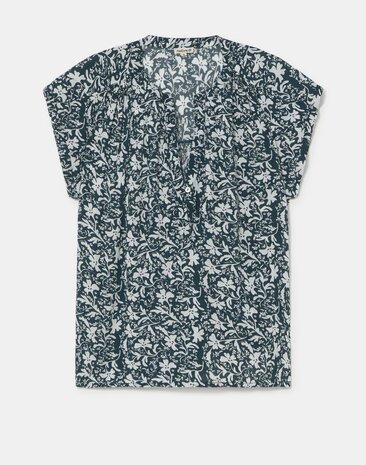 Natura - Blouse met Print - Pranit - Blauw