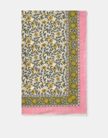 Natura - Pareo - Floral - Roze/Geel