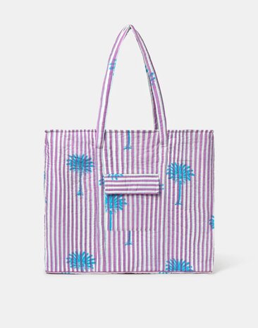 Natura -Tas - Weekend - Summer Palms - Mauve