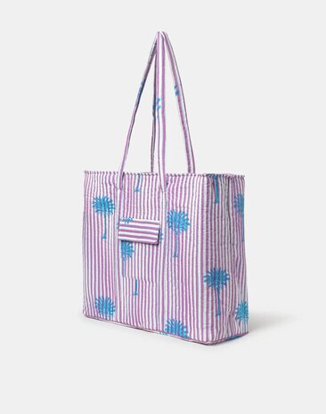 Natura -Tas - Weekend - Summer Palms - Mauve