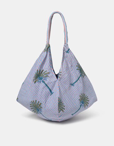 Natura - Tas - Palms - Blauw