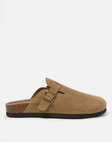 Natura - Schoen - Klomp - Leer - Suede - Camel - Heren 