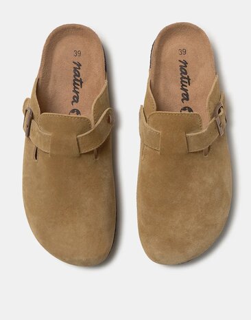 Natura - Schoen - Klomp - Leer - Suede - Camel - Heren 