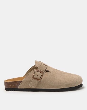 Natura - Schoen - Klomp - Leer - Suede - Beige - Dames