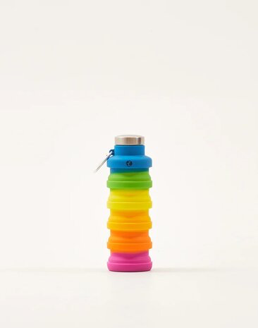 Natura - Drinkfles - Vouwbaar - Siliconen - Regenboog