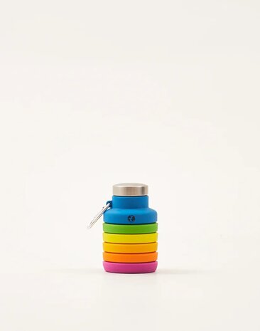 Natura - Drinkfles - Vouwbaar - Siliconen - Regenboog