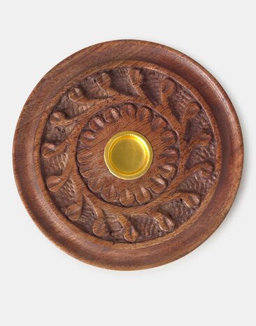 Natura - Wierookhouder - Hout - Rond