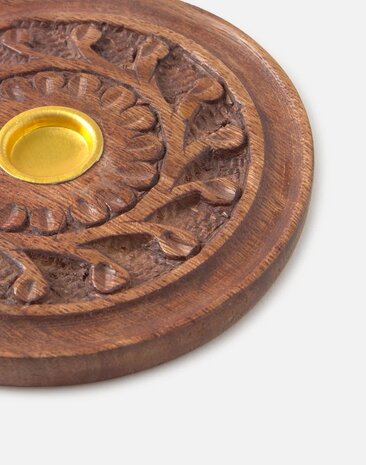 Natura - Wierookhouder - Hout - Rond