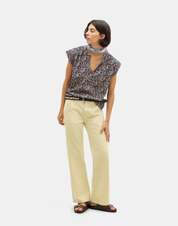 Natura - Printed Blouse - Ishnan - Blue