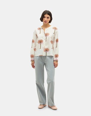 Natura - Printed Blouse - Tropic - Multicolor/white