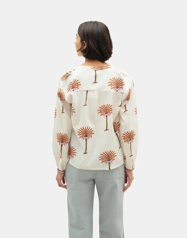 Natura - Printed Blouse - Tropic - Multicolor/white