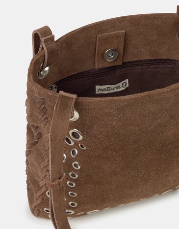 Natura - Suede leather bad - Studs - Brown