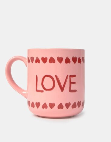 Natura - Mok - Keramiek - roze - LOVE