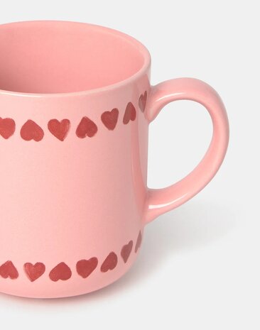 Natura - Mok - Keramiek - roze - LOVE