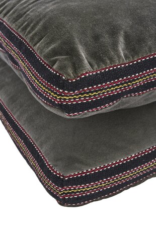 Madame Stoltz - matraskussen 60 x 140 cm - Velvet - grijs
