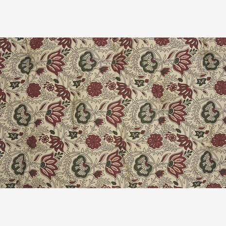 Madame Stoltz - matraskussen 45 x 125 - zand - rood - groen 