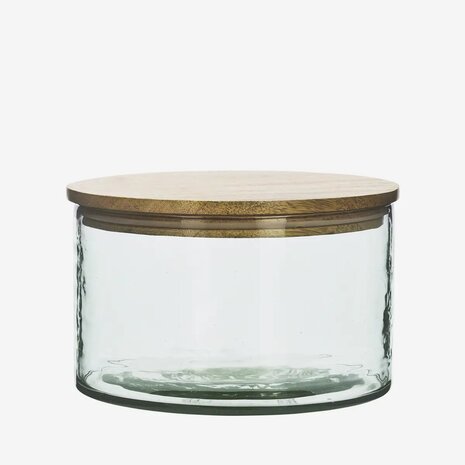 Madam Stoltz - glazen pot - houten deksel 