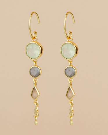 Muja Juma - oorbel -zilver verguld - Mira - prenite 6mm round