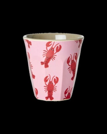 Rice - Melamine Cup - medium - Oceaan print koraal - Kreeften 