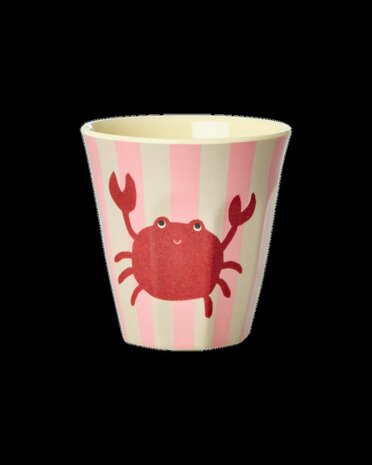 Rice - Melamine Cup - medium - Oceaan print koraal - Krab