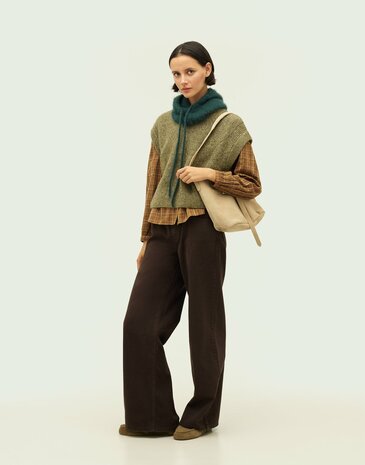 Natura - Tas - Leer - beige met gesp