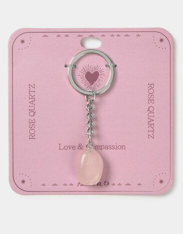 Natura - Sleutelhanger - Liefde - Rozenquartz
