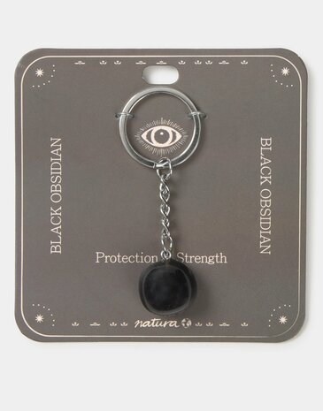 Natura - Keychain - Protection - black obsidiaan