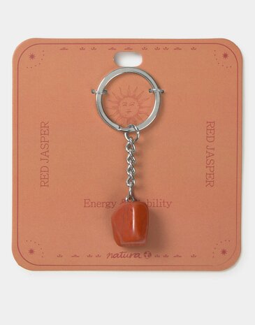 Natura - Sleutelhanger - Stabiliteit - rode Jaspis
