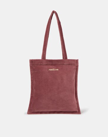 Natura - Tote Bag - Velvet - Ramayan - Wijn rood