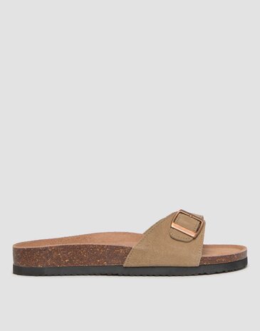 Natura - Slipper- Suede - Dames - Beige