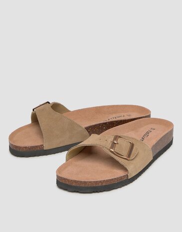 Natura - Slipper- Suede - Dames - Beige