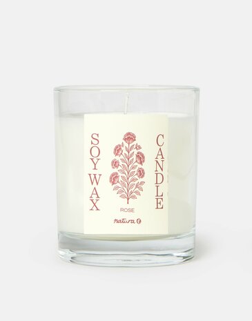 Natura - Blumora geurkaars - Sojawas - rose