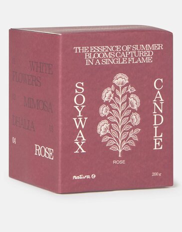 Natura - Blumora geurkaars - Sojawas - rose