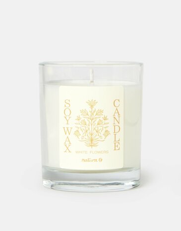 Natura - Blumora geurkaars - Sojawas - White Flowers