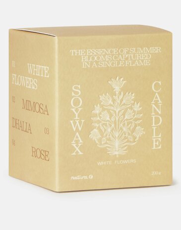 Natura - Blumora geurkaars - Sojawas - White Flowers