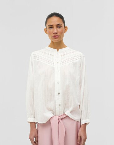 Natura - Lidia Dobby blouse - off-white