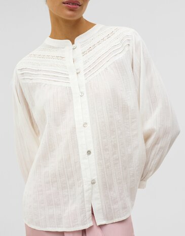 Natura - Lidia Dobby blouse - off-white