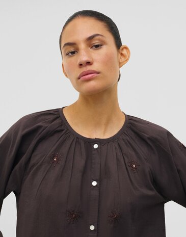 Natura - Alma blouse - bruin