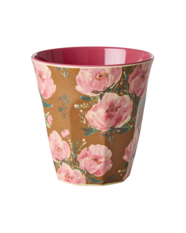 Rice - Melamine Cup - medium - Floral Fiesta rose