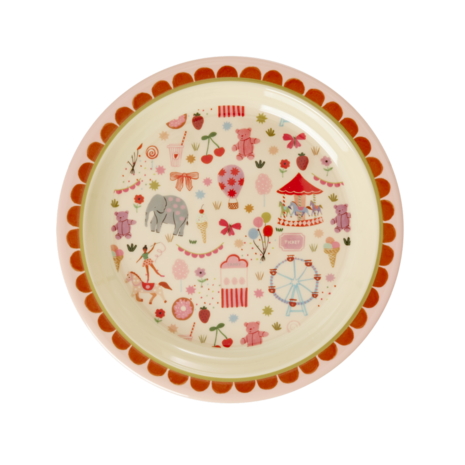 Rice - Melamine bord - Funfair pink