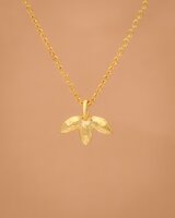 Muja Juma - Ketting - Verguld - Drie blaadjes moederkruid
