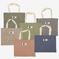 Madam Stoltz - Shopper - printed cotton - multicolor - 50x40 cm